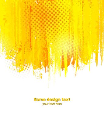 Orange abstract paint splashes illustration. Vector background with place for your text. clipart