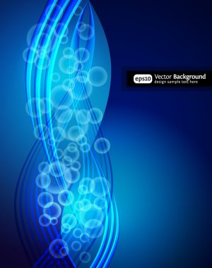 Business dark blue background. Abstract vector wave backgrop. clipart