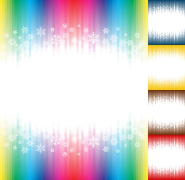 Winter snow abstract rainbow colours background. Vector eps 8. clipart