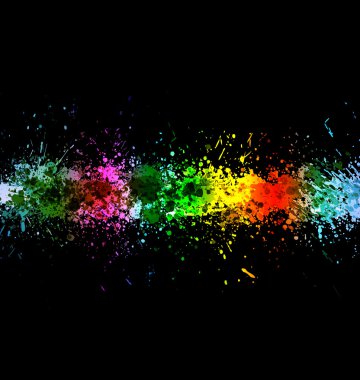 Eps 10 color paint splashes. Gradient vector background clipart