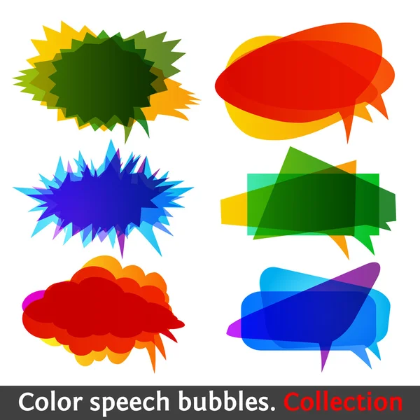 Farbe Sprechblasen Sammlung eps10 — Stockvektor