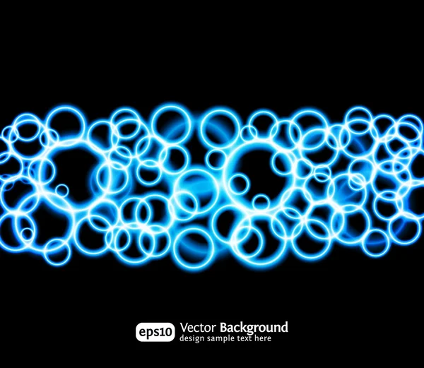 Eps10 helder licht effecten blauwe achtergrond — Stockvector