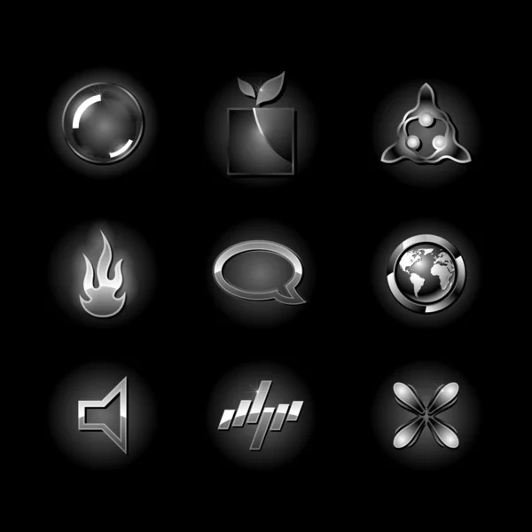 Éléments de design noir — Image vectorielle