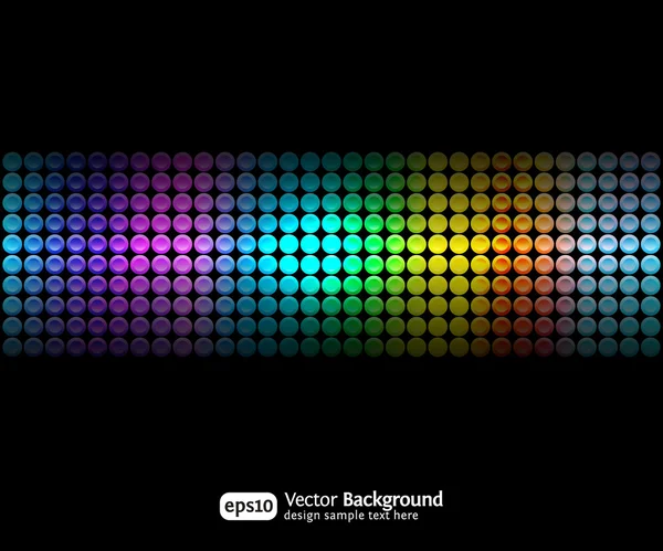 Svart part abstrakt bakgrund med färg gradienter — Stock vektor