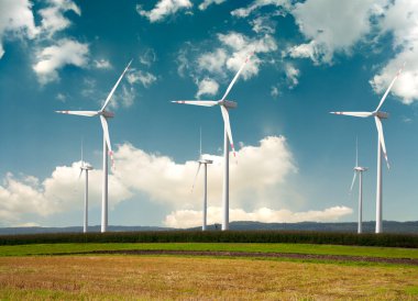 Windmills - alternative energy clipart