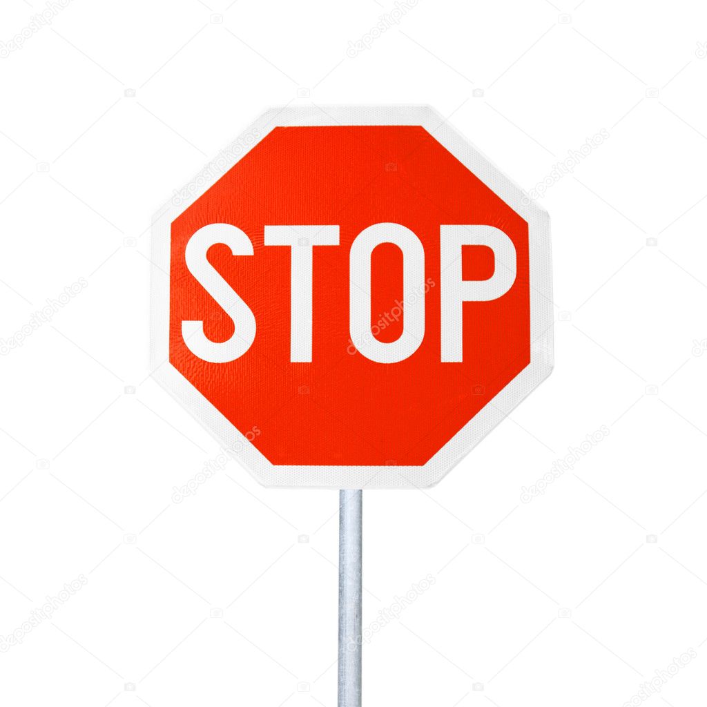 Stop Sign Isolated — Stock Photo © majaFOTO #4086101