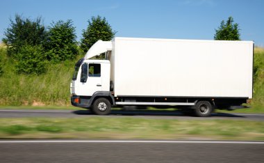 White truck speed clipart