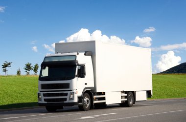 Blank white truck clipart