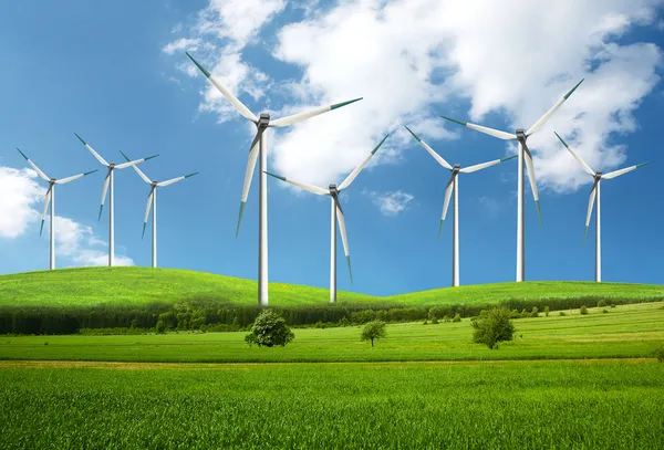 Экологическая энергия, зеленая природная среда — стоковое фото