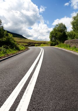 Country road, Yorkshire, UK clipart