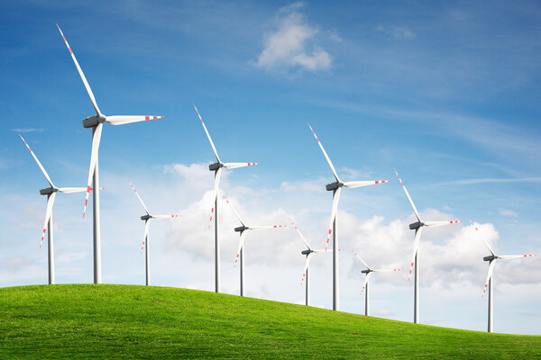 Wind turbines. Energy.