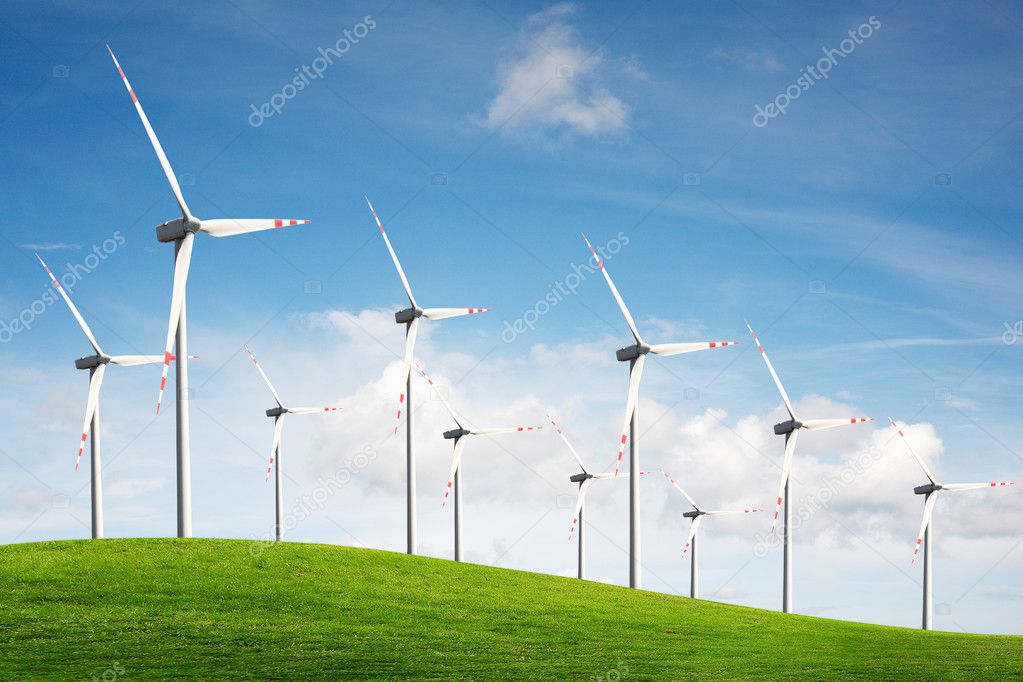 Wind turbines. Energy.