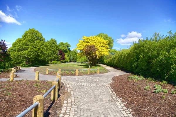 美丽的公园 在春天 约克郡 英格兰 — 图库照片
