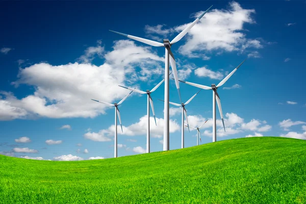风车，生态电源 — 图库照片