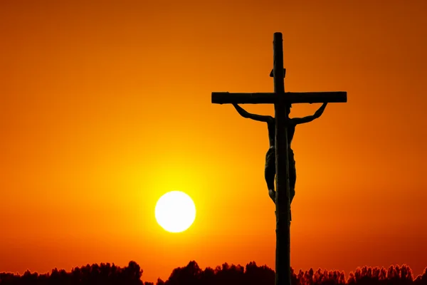 Santa croce al tramonto — Foto Stock