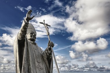 Bronze statue of John Paul II clipart