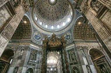 Saint Peter's basilica interior in Vatican clipart