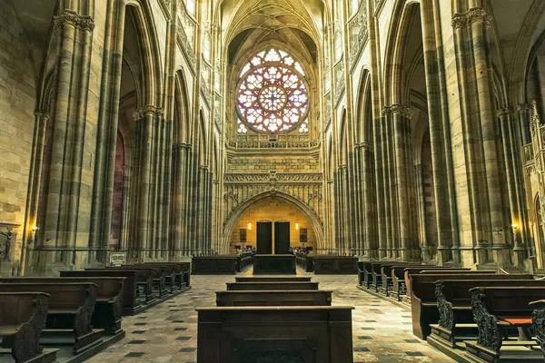Katedra Pradze Miejsca Zainteresowania Europy — Zdjęcie stockowe