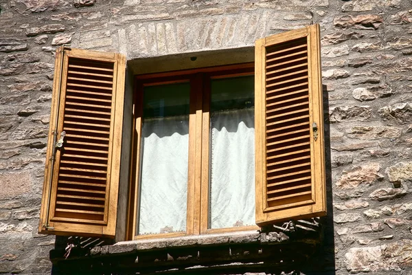Okno Regionie Umbria Włochy — Zdjęcie stockowe