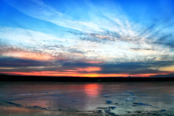 겨울 일몰 — 스톡 사진