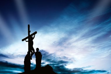 Cross at Sunset clipart