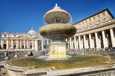 Vatican Fountains in St. Peter's Square clipart