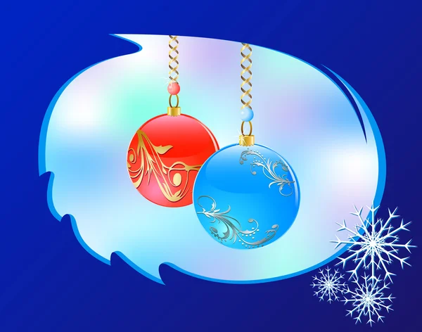 圣诞节玻璃球 — 图库矢量图片