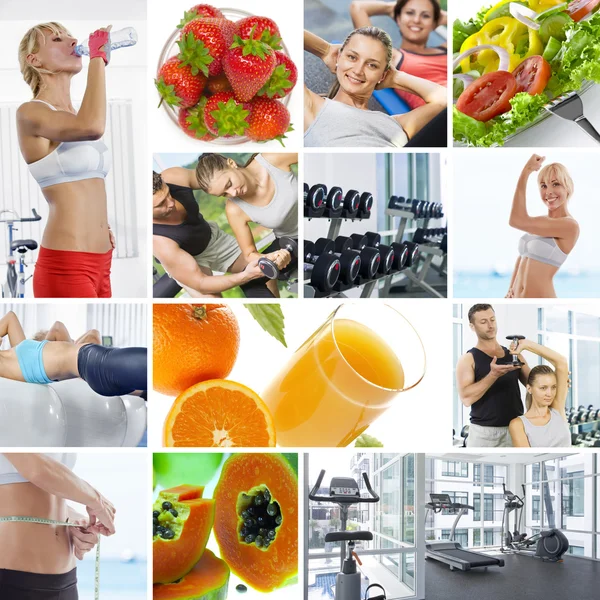 Wellness Thema Collage Aus Verschiedenen Bildern — Stockfoto