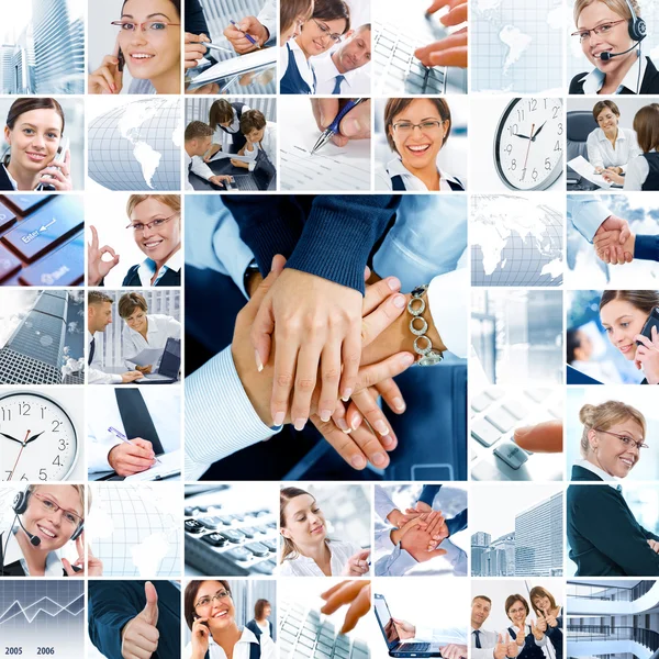 Business collage fotografico tema Foto Stock