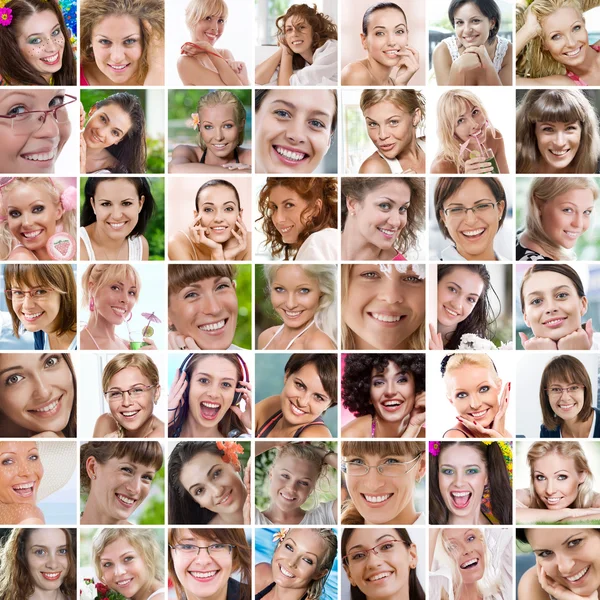 Collage Tema Sonrisa Compuesto Diferentes Imágenes —  Fotos de Stock