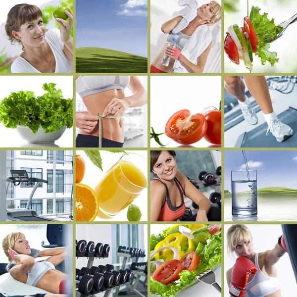 Wellbeing collage — Stock Photo, Image