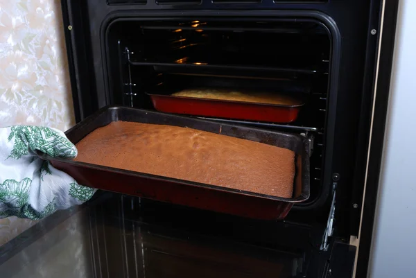 La torta salen del horno —  Fotos de Stock