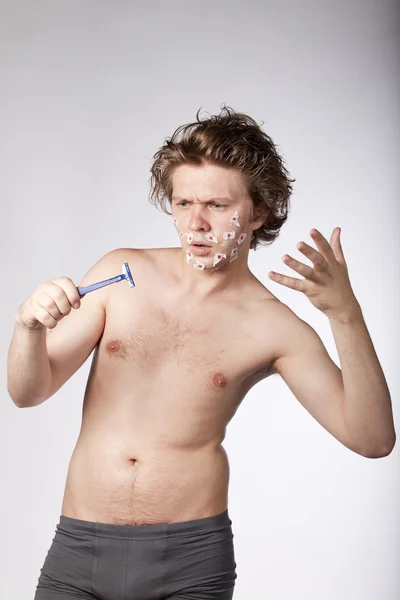 Shaving gone bad — Stock Photo, Image