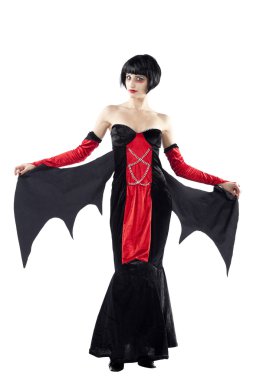 Sexy model posing as vampire clipart