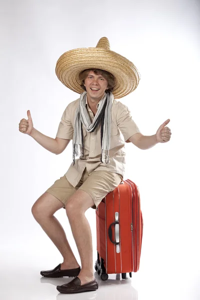 Веселый мексиканский турист — стоковое фото