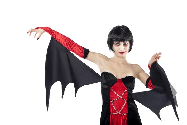 Modelo de moda vestido de vampiro — Fotografia de Stock