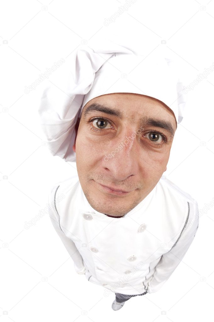 Young chef smiling