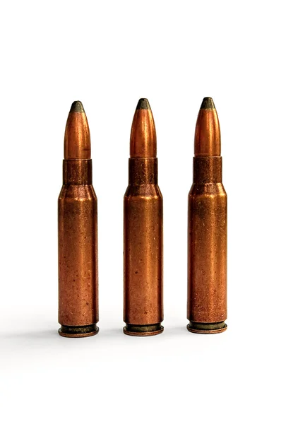 Três balas para a carabina — Fotografia de Stock