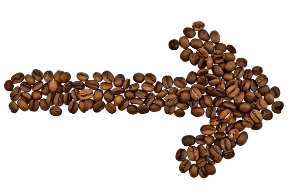 Pijl van de koffie bonen — Stockfoto