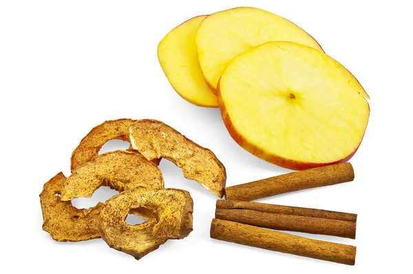 stock image Apple with chips and cinnamon