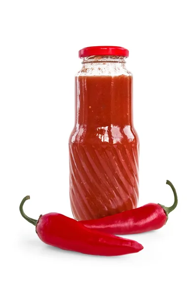Ketchup de tomate com caiena — Fotografia de Stock