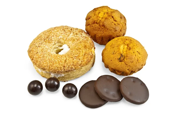 Cakes en koekjes en snoep — Stockfoto