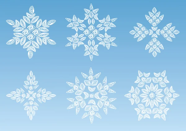 15 Set fiocchi di neve vettoriali — Vettoriale Stock