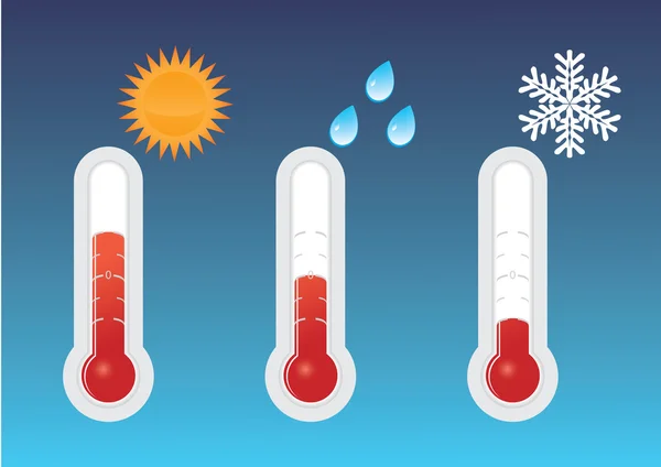 Studená, teplá a horká — Stockový vektor