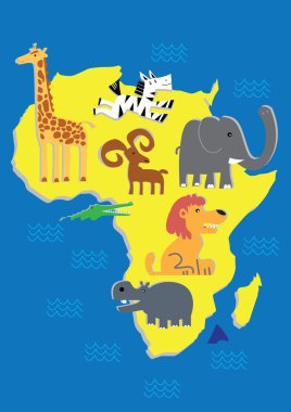 Animals of Africa clipart