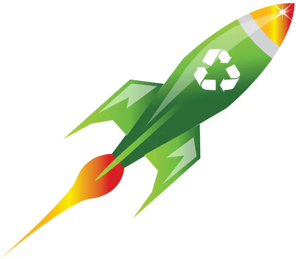 Recycle raket — Stockvector