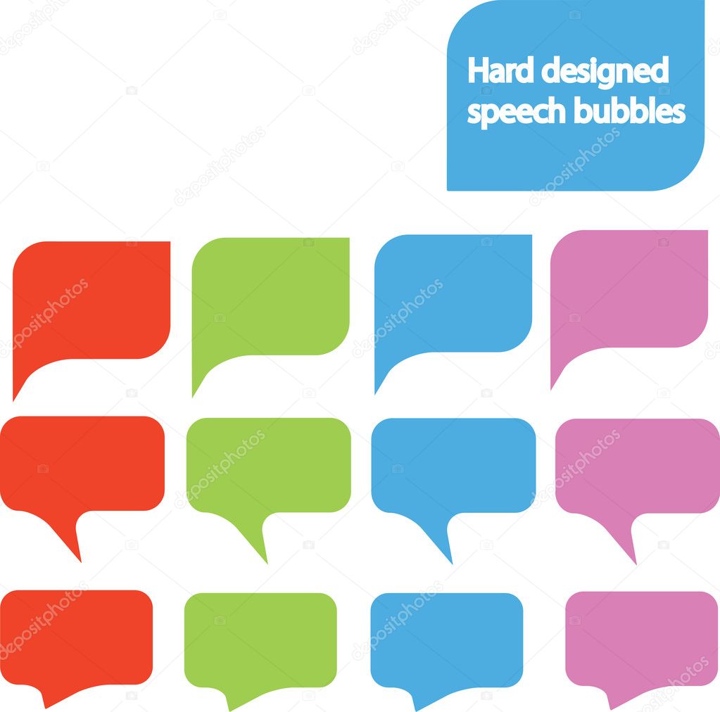 Designed speech bubbles