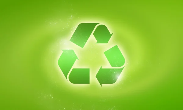 Ícone Reciclagem Com Efeitos — Fotografia de Stock