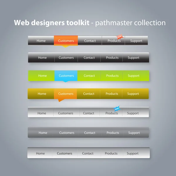Web designers kit de ferramentas - coleção pathmaster — Vetor de Stock