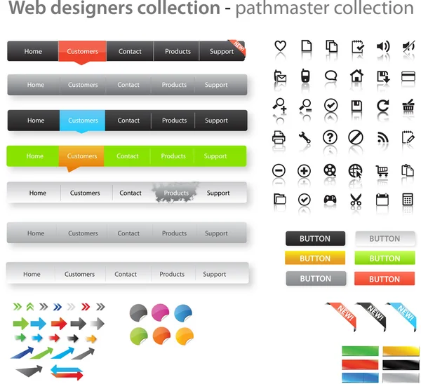 Web Projektanci Toolkit Kolekcja Pathmaster — Wektor stockowy